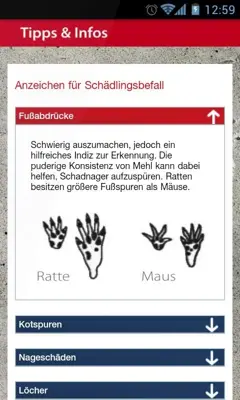 Schädlingsbestimmung android App screenshot 3